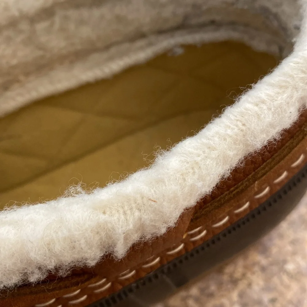 L.L. Bean Lined Upper Rubber Leather  Boots 6M CM Low Duck Boots -No Innersoles